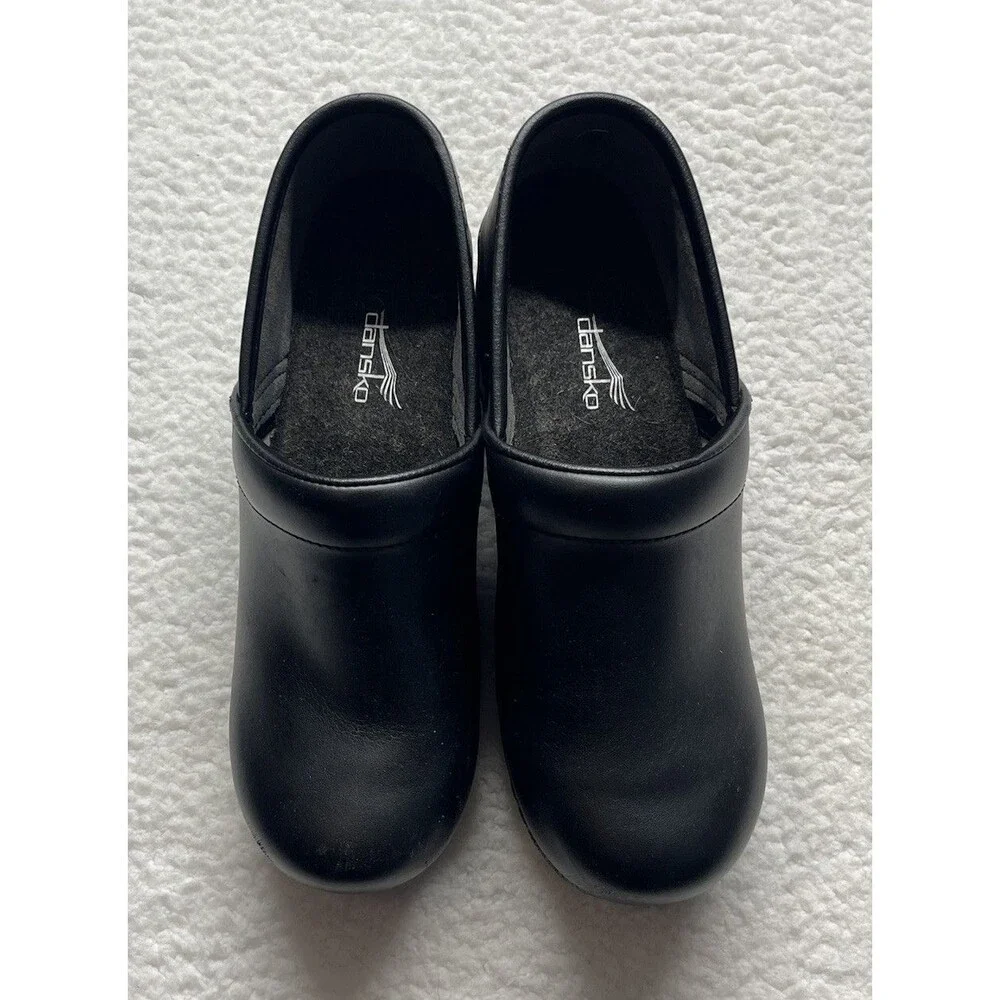 Dansko Clogs Womens US9 EU39 Black Leather Professional Nursing Comfort Workwear
